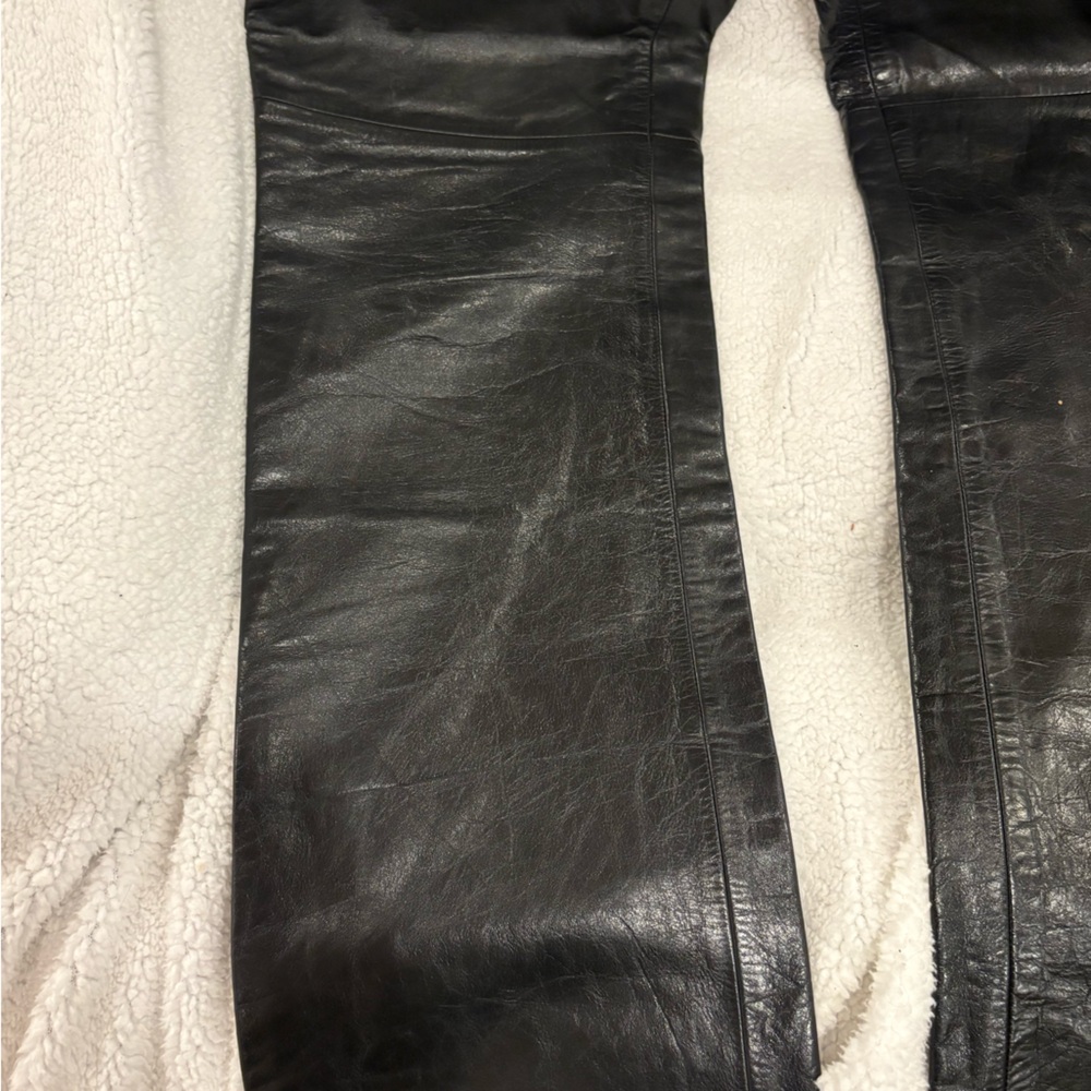 GAP Leather Ladies Boot Cut Pants - Size 10 - Picture 3 of 9